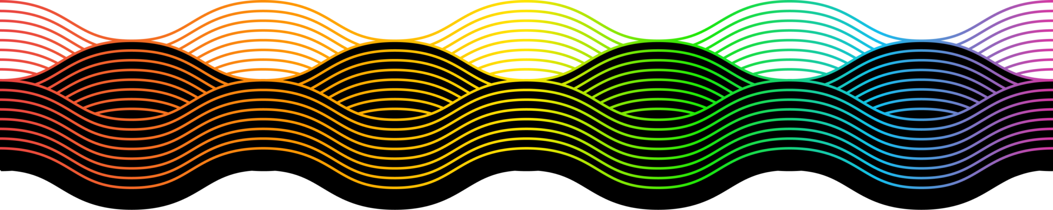 Wavy colorful lines